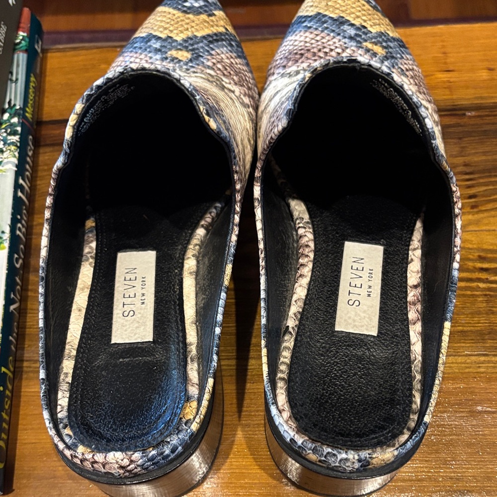 Steve Madden Multicolor Snakeskin Mules - Picture 3 of 6